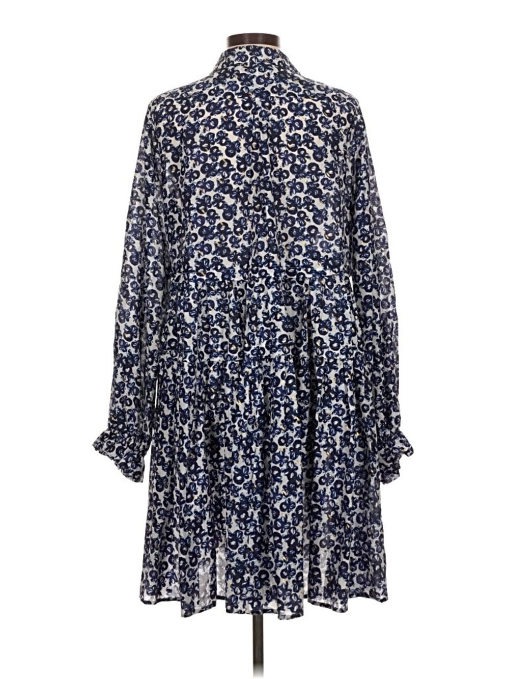 MUNTHE Blue White Floral Ruffle Shirt Dress EU 40 US 10 - Picture 4 of 7